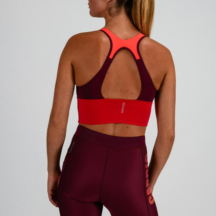 Sport-Bustier 120 Cardio-/Fitnesstraining Damen Domyos - DECATHLON